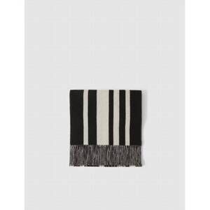 NEW JOSEPH women's magali woven scarf in ivory/black